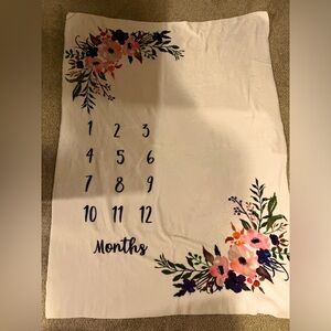 Monthly baby picture blanket